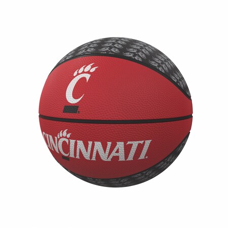 Logo Brands 121-91Mr-1: Cincinnati Repeating Logo Mini-Size Rubber Basketball
